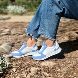 Ara Ovation Slip-On Sneaker in White/Azure